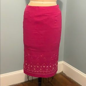 Newport News Magenta Embellished Skirt, SZ 10